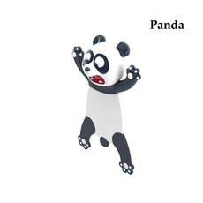 문구 3D 시바 판다 마커 책갈피 및 어린이용 크리에이티브 동물 고양이 도장 만화 스테레오 시리즈 GIF 문어 오션 이누, Panda, 1개