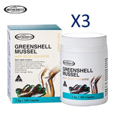 마더네스트 초록입홍합 글루코사민 상어연골 1500mg 100정 x 3개 세트 그린머슬 초록홍합 / Mothernest Greenshell Mussel 1500mg 12