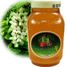 경기 연천 DMZ 민통선 자연산 100% 천연 아카시아꿀 1.2kg 2.4kg (2023 생산), 2400ml/2.4kg/1병, 1개