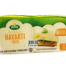 [아이스박스+아이스팩]코스트코 알라 하바티 슬라이스 치즈 907g, 1개