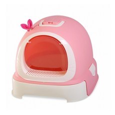 [스토어봄]마칼 고양이 후드형 버블캣 화장실 핑크, 단일속성