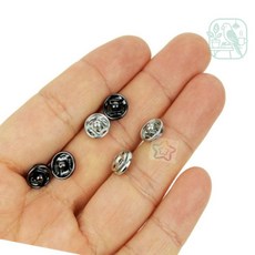 하다스 단추달기 똑딱단추 24P, 블랙