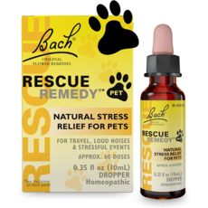 Bach 오리지널 꽃 요법 Rescue Remedy 반려동물용 천연 스트레스 완화제 스포이드 무알코올 성분 10 ml(0.35 floz), 상세참조, 상세내용참조