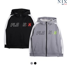 닉스키즈 닉스키즈 공용 가슴레터링 나염 후드 집업_FKNFCUZ701P