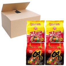 오뚜기 진라면 매운맛 120g 5개입 x 2팩 + 열라면 5개입 x 2팩, 2세트, 40개