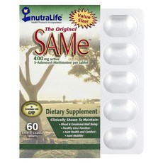 NutraLife Original SAMe™ S-아데노실-메티오닌 400mg 장용성 정제 60정, NutraLife Original SAMe™ S-..., 1개