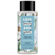 러브뷰티앤플래닛 블루 코코넛 볼륨 앤 바운티 샴푸 미모사 꽃향, 400ml, 1개
