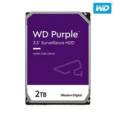 WD PURPLE HDD 3.5" 보안 하드디스크 2TB (WD23PURZ), 단품