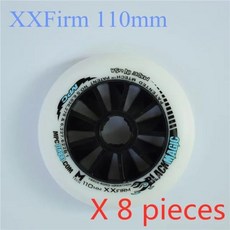 호환용품 로드 스트리트 인라인 스피드 스케이트 휠 MPC 110mm 100mm 90mm Firm XFirm XXFirm 블랙 매직 트랙 롤러 타이어 8 개, [01] 8 XXFirm 110mm