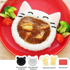 귀여운 만화 곰 신제품 DIY 노리 도구 도시락 샌드위치 금형 쌀 장식 커터 고양이 스시