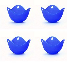 실리콘 계란 밀렵꾼 컵 보일러 몰드 전자 레인지 에어 프라이어 스토브 요리용, 08 blue-4pcs