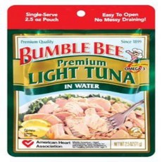 Bumble Bee Premium Light Tuna in Water 2.5 Pouch - 2 Pack!, 1