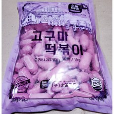 고구마떡볶이떡(소울마켓 1kg) 떡볶이용 사리 고구마떡 냉동, 1kg, 1개