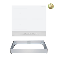 LG 디오스 오브제컬렉션 인덕션 빌트인 3구 전기레인지 미스트 크림 화이트 본품 + 프리스탠딩 자재 8.5cm 방문설치, BEI3WWQLOC