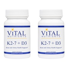 바이탈뉴트리언츠 K2-7 + D3 본 베지테리안 캡슐, 60개입, 2개, 60정