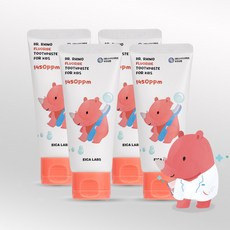 어린이 고불소 코뿔소치약 사과향 4개 60g 1450ppm 에이카랩스