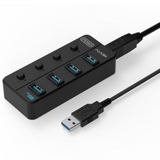 넥스트 NEXT-813U3NP-10G USB3.0 GEN2 4포트 무전원 USB허브 개별전원 버튼