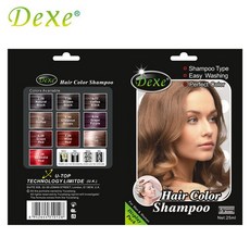 Dexe 블랙 헤어 컬러 샴푸 회색 머리 제거 염색 왁스 초크 Lanbena 5PCs 10PCs 로트, [03] 5pcs chestunt brown, 5개
