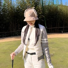  MM스포츠 여성 겨울 골프 방풍 바람막이 니트 패딩 자켓