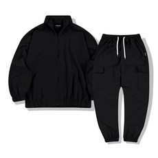 [SET] 라이트 오버핏 바람막이 풀 셋업 (BLACK)