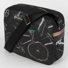 폴스미스 [Paul Smith] Men's Canvas 'Bicycle' Print Messenger Bag AUXC-5270-L926-79-0