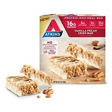 Atkins Protein-Rich Meal Bar Vanilla Pecan Crisp 5 Little B/8600374, 상세내용참조