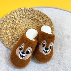 [다양한캐릭터] 양털슬리퍼 - 브라운칩앤데일슬리퍼