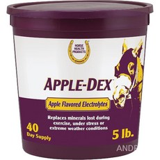 파르남 홀스 헬스 애플 덱스 사과맛 전해질 5파운드 말 전해질 보충제, 2.27kg, 1개