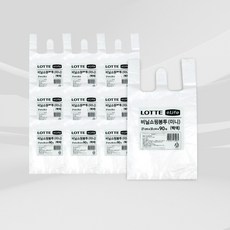 이라이프 비닐 쇼핑 봉투 (미니)백색 90매 x 10개 / 손잡이 봉투 마트 편의점, 90개