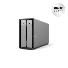 STARDOM ST2-TB3 하드미포함 2베이 썬더볼트3 외장스토리지 USB-C타입, 실버