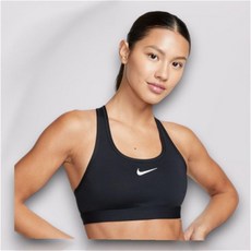 나이키 NIKE 439056 우먼스 스우시 드라이핏 미디엄 서포트 브라 - 010 DX6822