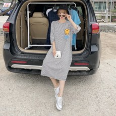 [마이더스비] 해피 스마일 스트라이프 원피스 리뷰후기