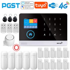 PGST-103 4G 홈 와이파이 지능형 경보 시스템 홈 무선 보안 장치 스마트 라이프 애플리케이션 제어 재치, 13 PG103-4G-O_03 영국 플러그