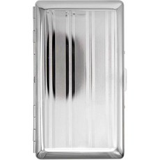 Stephanie Imports 메탈 에쉬질 다양한 담배케이스 18종, Silver Groove, 120s (20 Count)