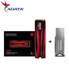 외장하드 SSD 메모리카드 ADATA XPG GAMMIX S11 Pro 2 테라바이트 M2 2280 SSD 3D NAND SLC 캐싱 고급 LDPC, 01 2 테라바이트, 한개옵션1