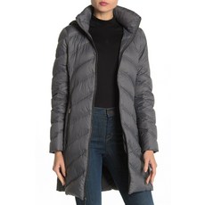 208618 마이클코어스 여자 Missi 34 후드티 Quilted 다운 Puffer 코트 자켓 Gunmetal 엑스라지