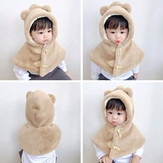 미소 모자망토 후드망또 겨울아동복 데일리룩