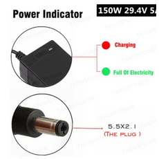 리튬 이온 배터리 팩 충전기 전동 공구 고속 29.4V 5A 7S, DC 5.5x2.1, 04 DC 5.5x2.1_05 KR, 1개