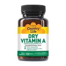 컨트리 라이프 드라이 비타민 A 3000mcg 100타블렛, 100정, 5개