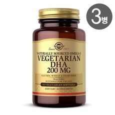 솔가 오메가3 베지테리언 DHA 200mg 50정 X 3병, 3개, 단품