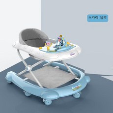 okyaios 베이비 보행기 다용도 보행기, 1개, 스카이 블루(오르골+발매트)