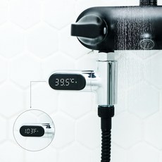 NEW 2세대 디지털 LED 탕온계 물온도계 신생아 샤워기 온도계 자가 수력발전 수온계,
