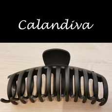 [Calandiva] PC소재 무광 블랙 특대(약 131*59mm) 올림머리 집게핀