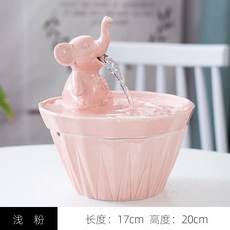 고양이 흐르는 물 급수대 USB 인테리어 실내 분수대 정수기 음수대 집사 아깽이, 핑크 1.3L