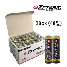 제트킹 AA 망간 건전지 R6 1.5V 48알 벌크, 48개입, 1개