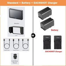 Godox GM7S 4K 카메라 모니터 울트라 스크린 HDMI 입력 출력 3D LUT C 타입 DC 7인치, 국내, GodoxGM7S키트3, 1개