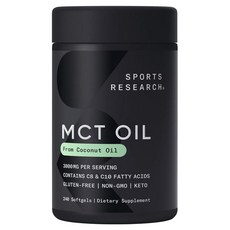 스포츠리서치 MCT 오일 3000mg 소프트젤, 240정, 1개