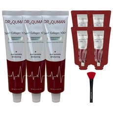 닥터큐먼 시즌2 T1콜라겐100 크림팩 60g 3개+브러쉬