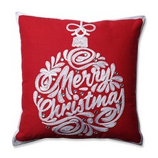 Pillow Perfect Christmas Ball Red 16.5” Throw Pillow 베개 퍼펙트 크리스마스 볼 레드 16.5 ”베개 던지기, 1