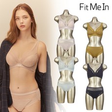 라이크라 핏미인 노와이어 바디풀컵 여성속옷세트 4+4 상품 이미지